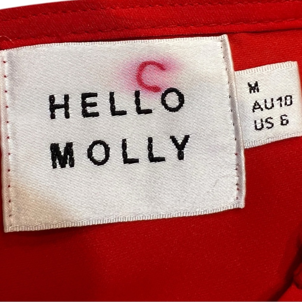 Hello Molly One-Shoulder Red Ruffle Mini Dress - Picture 12 of 16